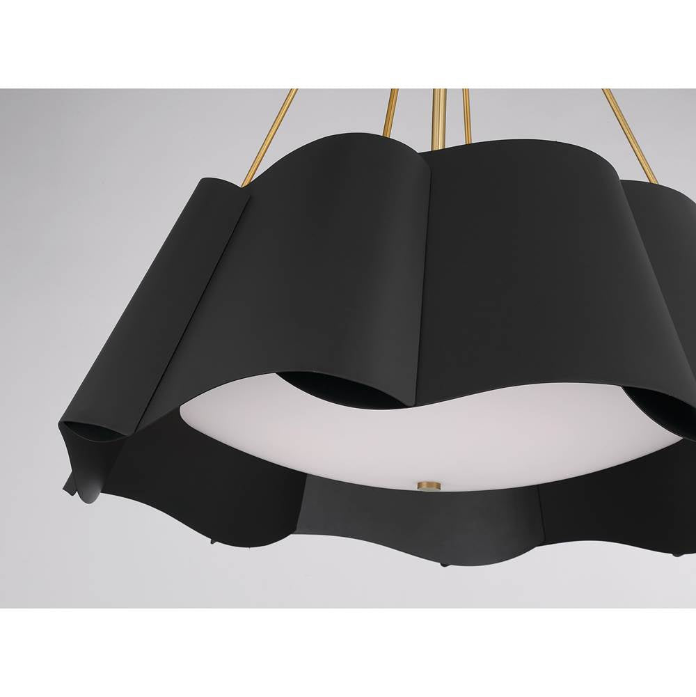 Minka-Lavery 3954-796 Dark Bronze With Legacy Brass Waveform 26'' 4-light Pendant Image 8