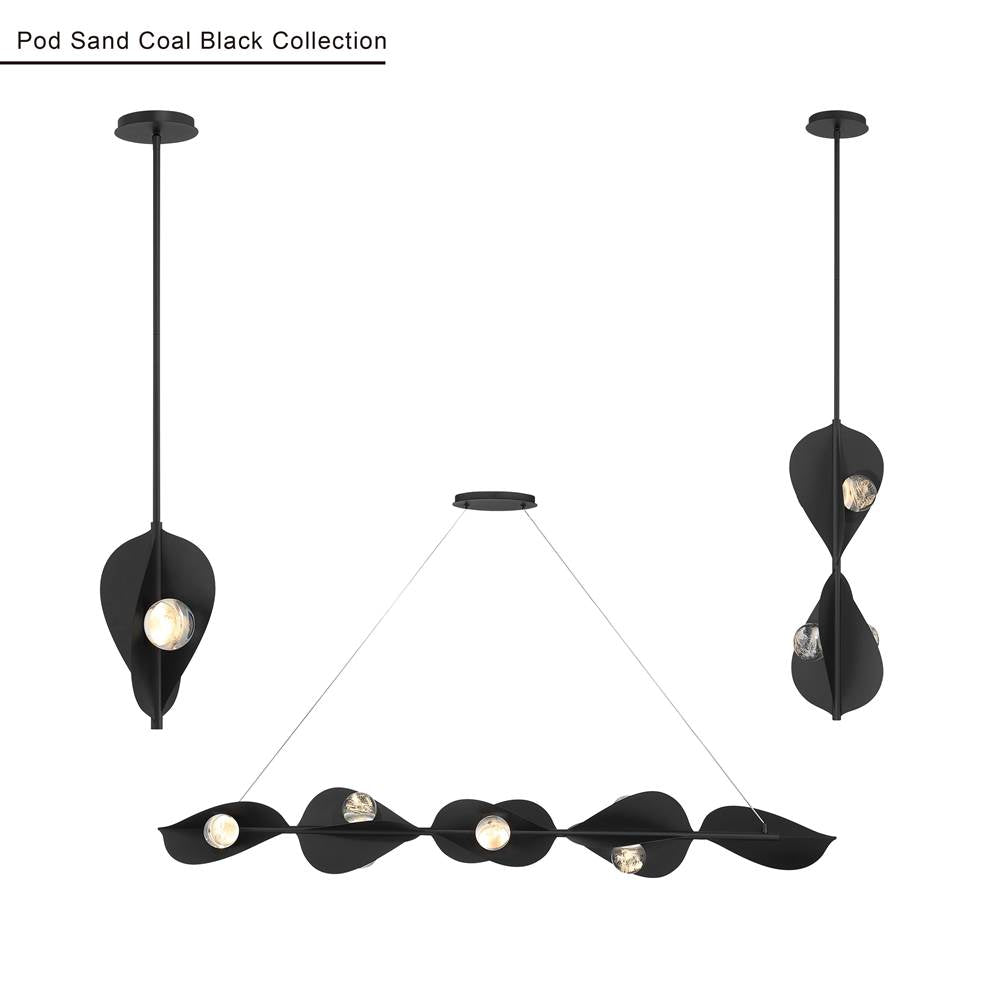 Minka-Lavery 3975-66-L Sand Coal Black Pod 8.25'' Led Pendant Image 2