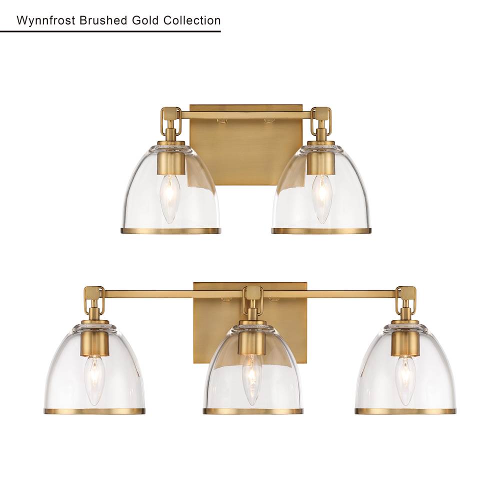 Minka-Lavery 15022-791 Brushed Gold Wynnfrost 15'' Wide 2-light Vanity Image 2