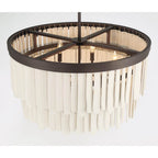 Minka-Lavery 2079-860 Dark Bronze With Off White Briscade 28'' 9-light Pendant Image 6
