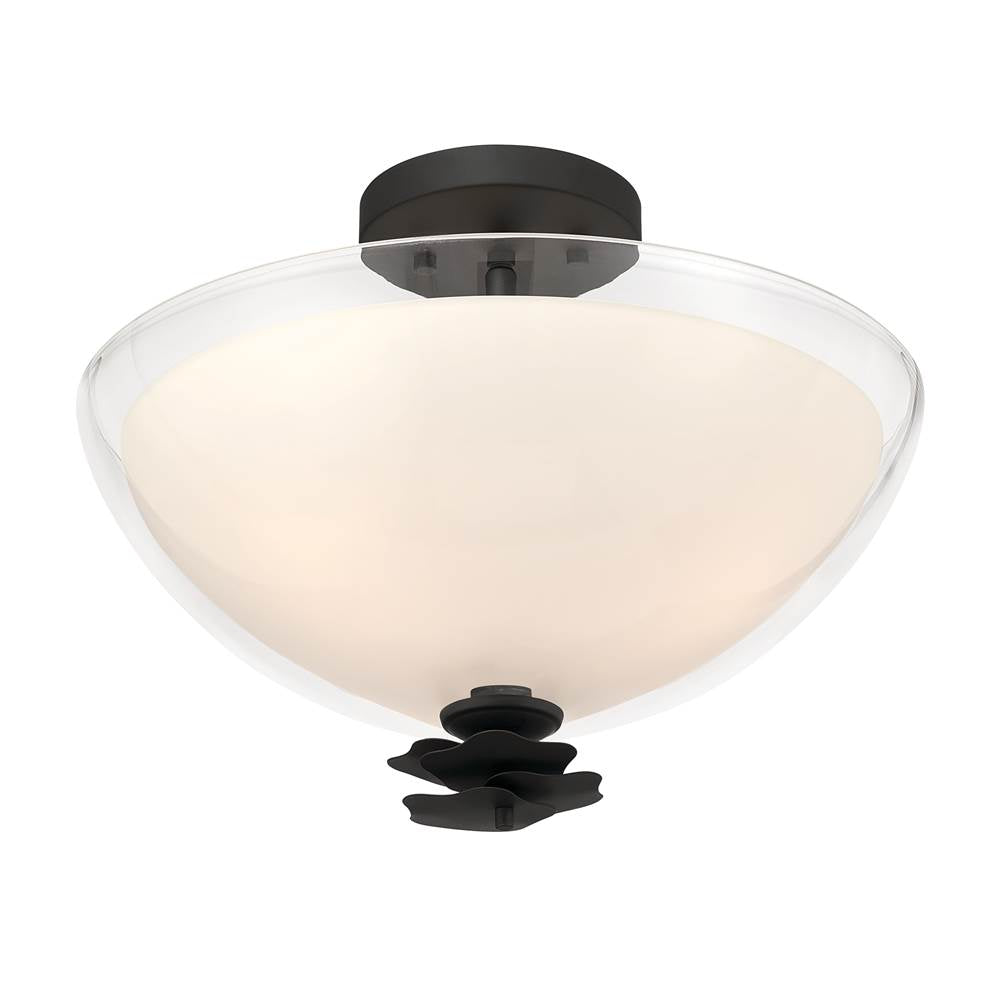 Minka-Lavery 10255-899 Dark Matte Black Elowen 15'' 3-light Semi-flush Mount Image 8