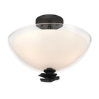 Minka-Lavery 10255-899 Dark Matte Black Elowen 15'' 3-light Semi-flush Mount Image 8