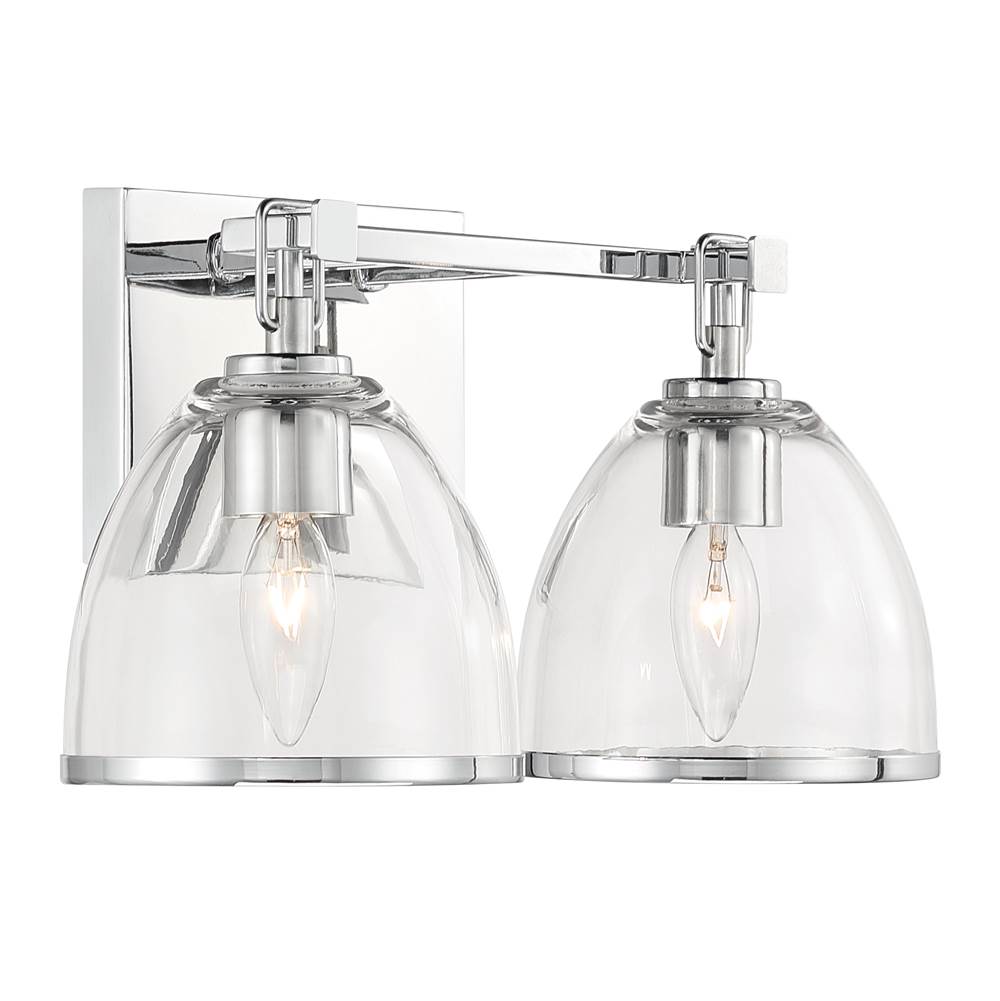 Minka-Lavery 15022-77 Chrome Wynnfrost 15'' Wide 2-light Vanity Image 8