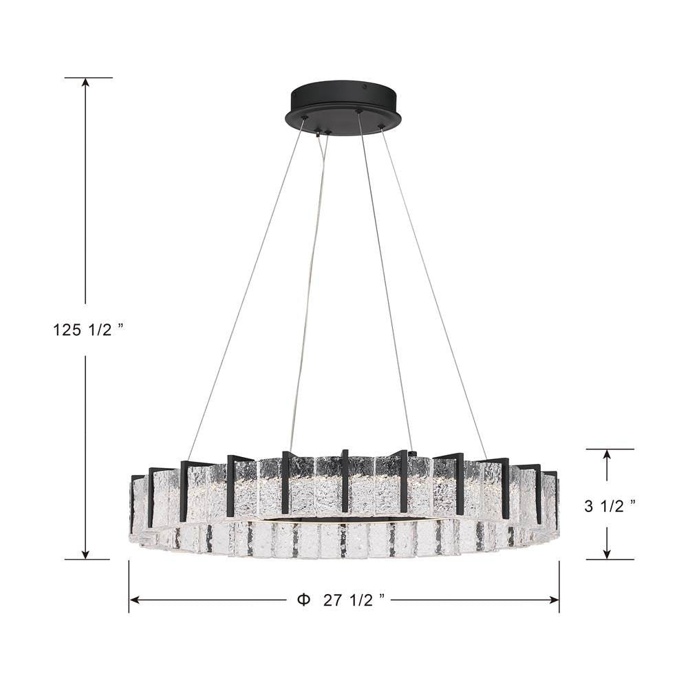 Minka-Lavery 2415-899-L Dark Matte Black Sevryn 27.5'' Led Pendant Image 3