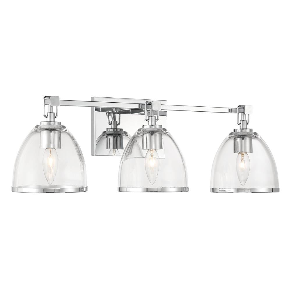 Minka-Lavery 15023-77 Chrome Wynnfrost 24'' Wide 3-light Vanity Image 9