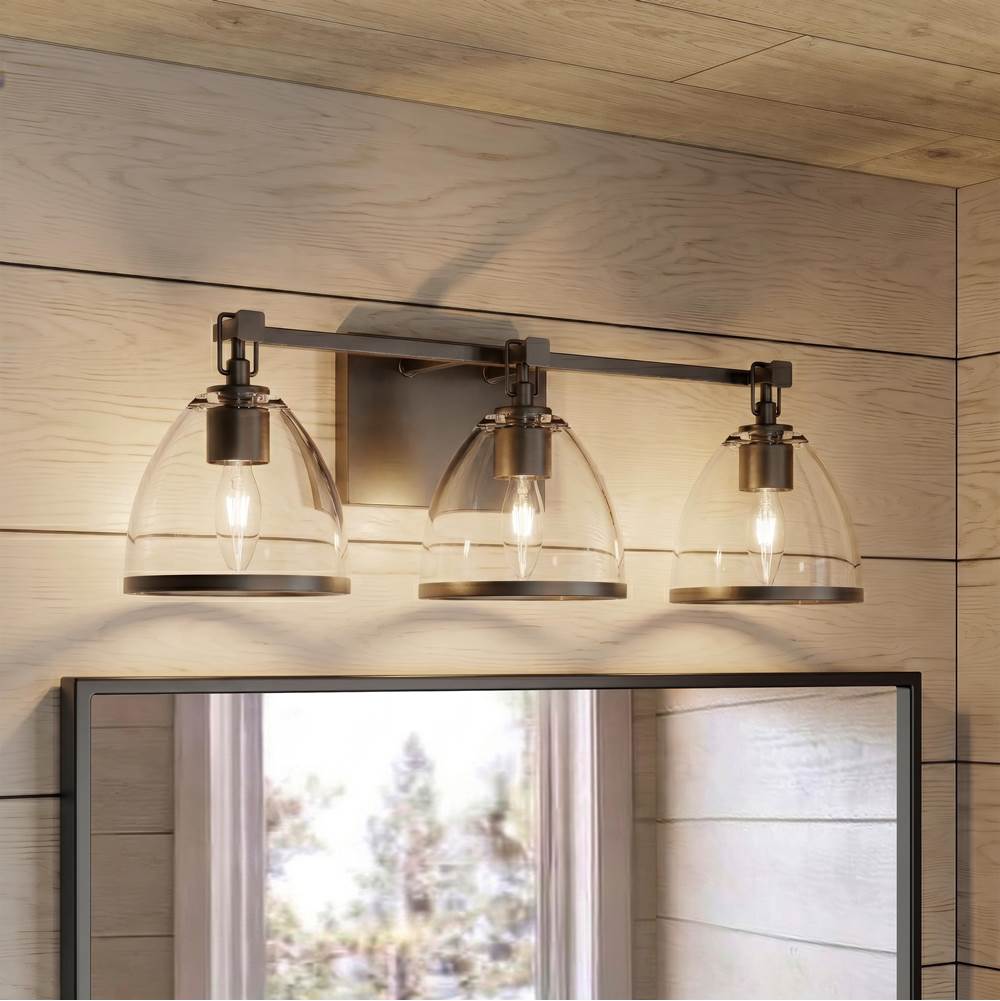 Minka-Lavery 15023-749 Rustic Gun Metal Wynnfrost 24'' Wide 3-light Vanity Image 4