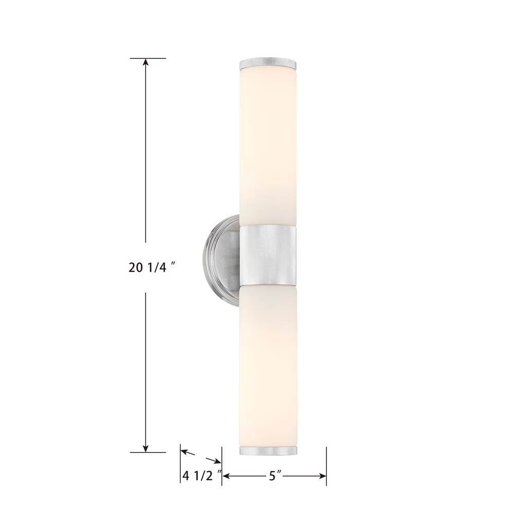 Minka-Lavery 12062-77 Chrome Voltelle 20.25'' High 2-light Wall Sconce Image 3