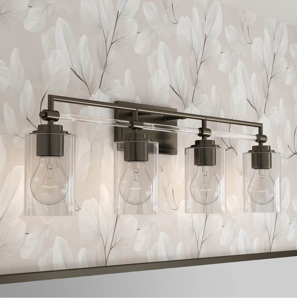 Minka-Lavery 2644-749 Rustic Gun Metal Binsly 32'' Wide 4-light Vanity Image 4