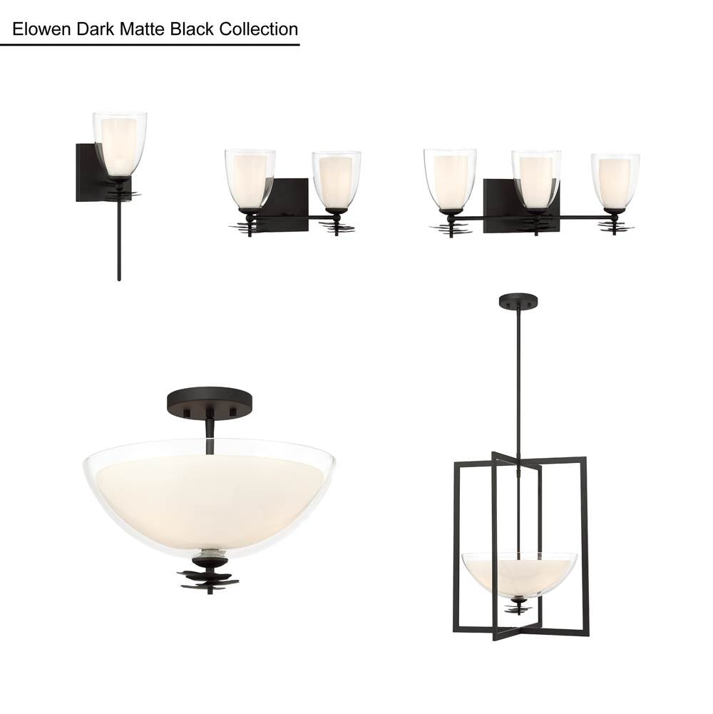 Minka-Lavery 10252-899 Dark Matte Black Elowen 13.25'' Wide 2-light Vanity Image 2