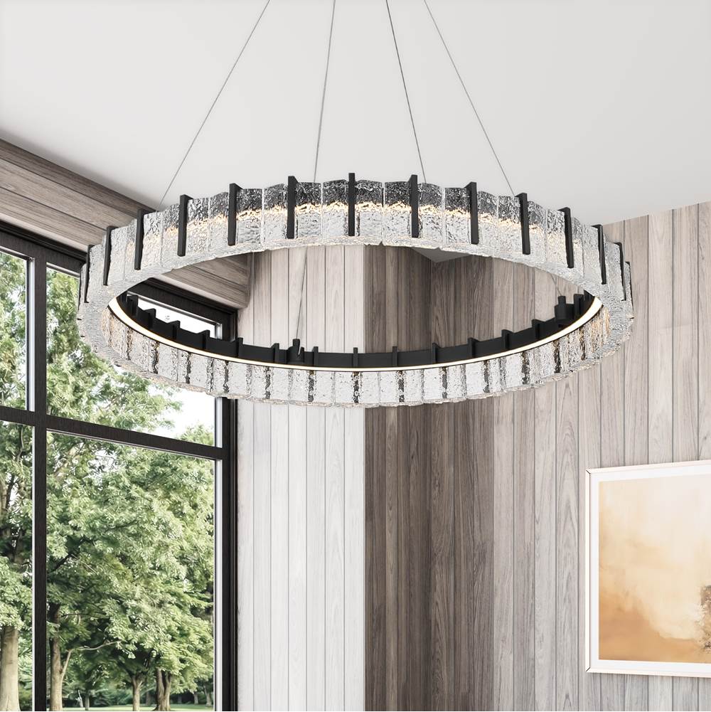 Minka-Lavery 2416-899-L Dark Matte Black Sevryn 36'' Led Pendant Image 3