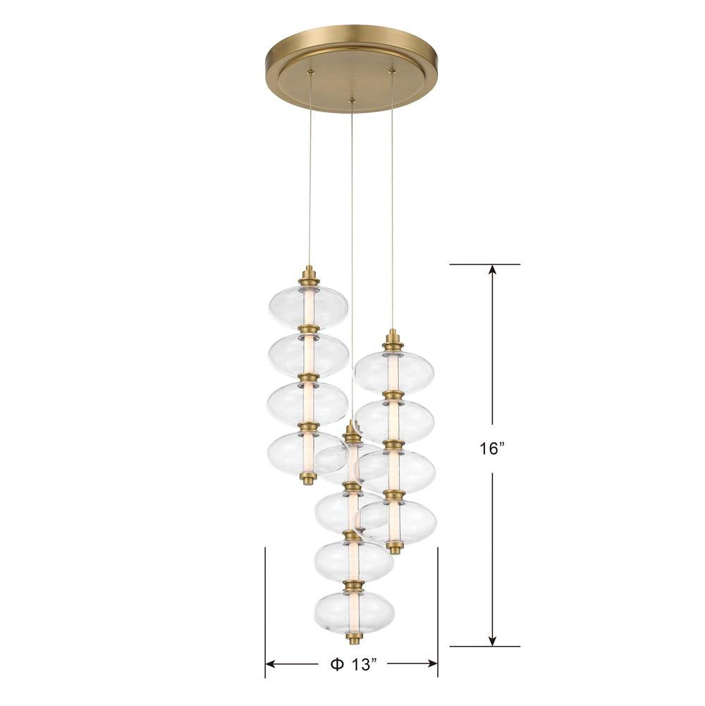 Minka-Lavery 10526-732-L Legacy Brass Bollavino 13'' Led Pendant Image 2