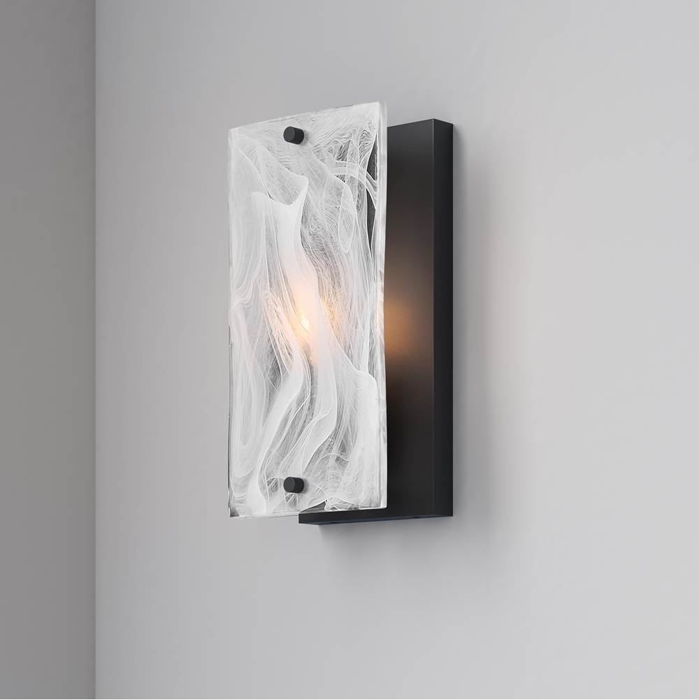 Minka-Lavery 3631-899 Dark Matte Black Veil 10'' High 1-light Wall Sconce Image 4
