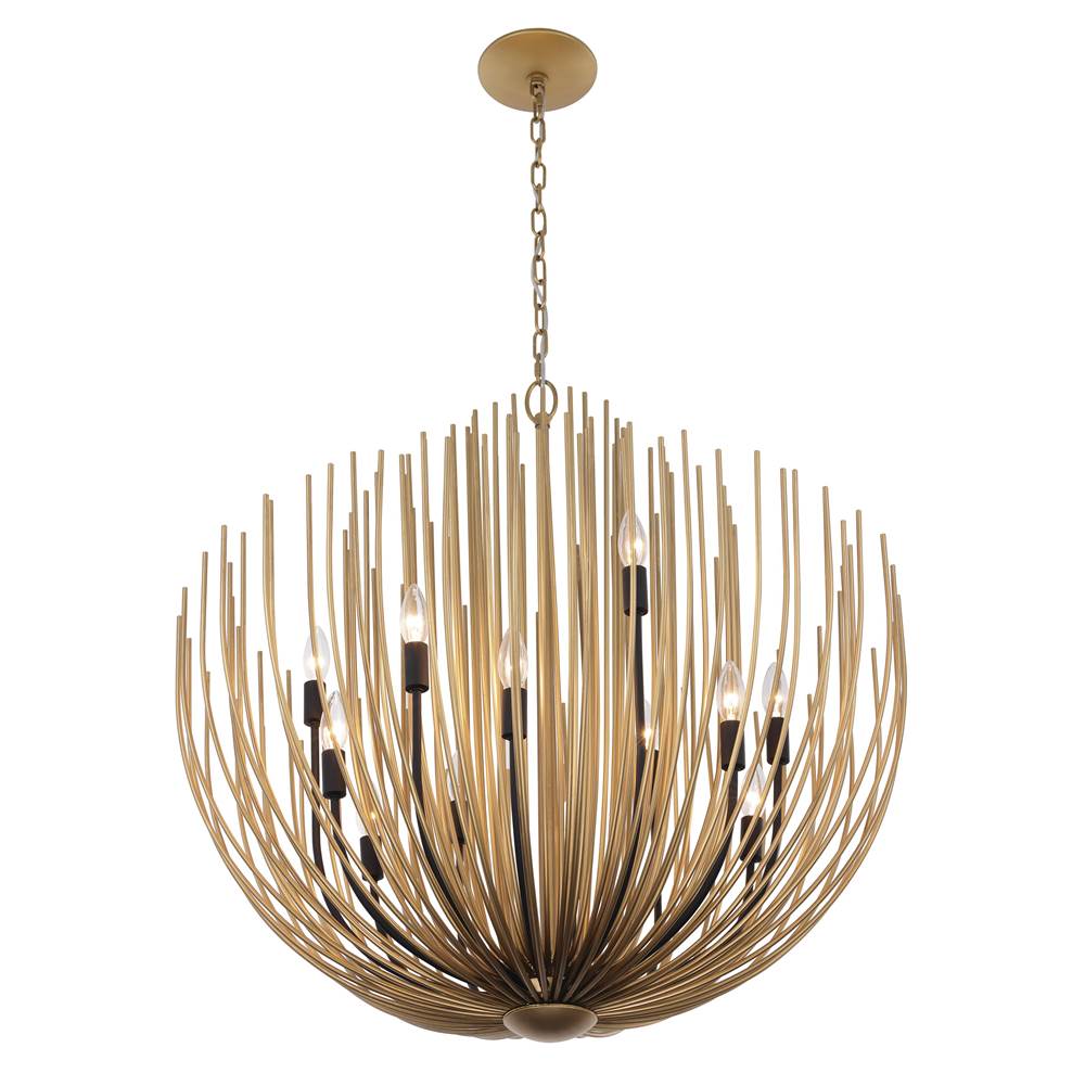 Minka-Lavery 16209-876 Legacy Brass With Dark Matte Black Florenza 32'' 12-light Chandelier Image 8