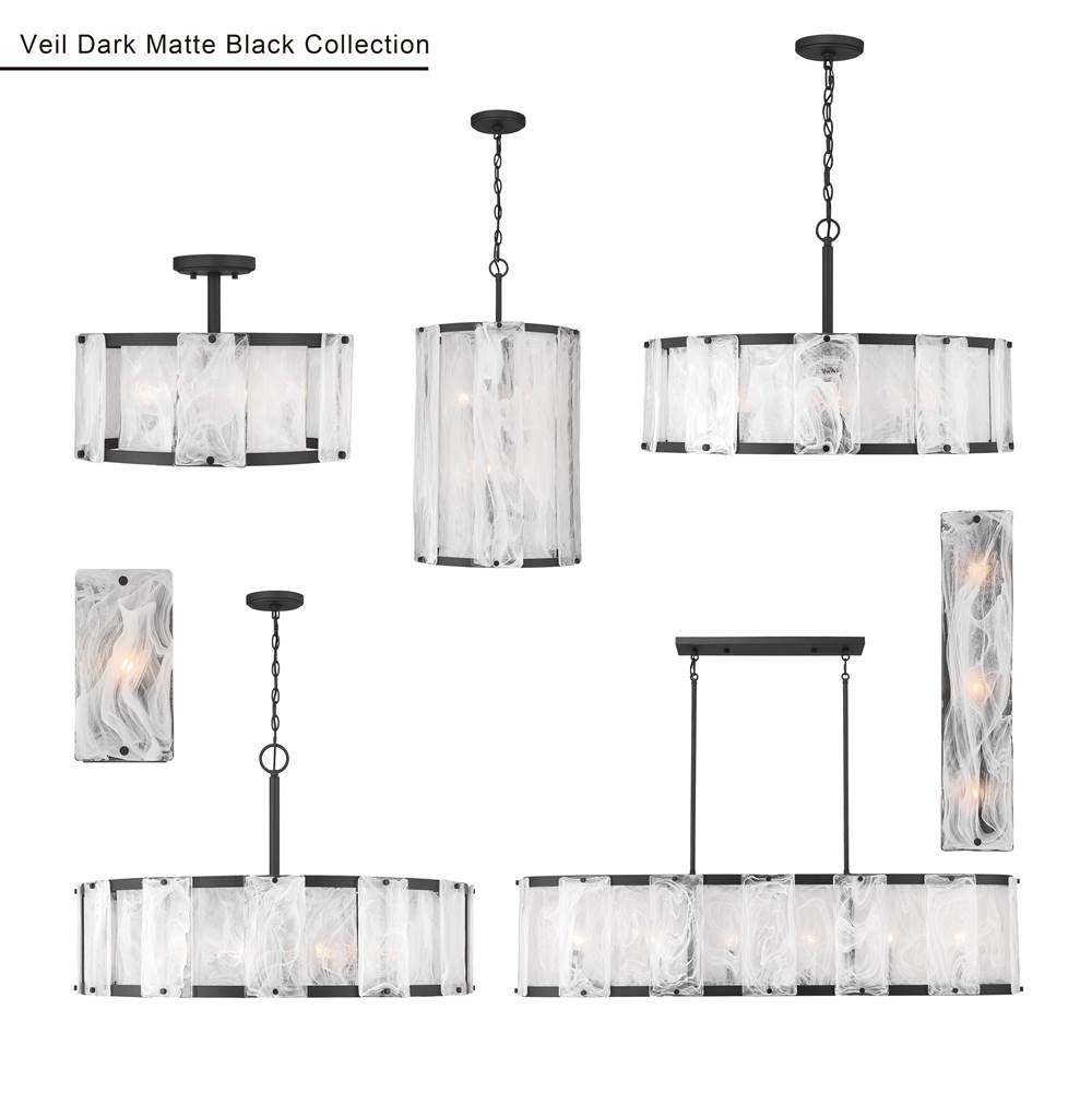 Minka-Lavery 3631-899 Dark Matte Black Veil 10'' High 1-light Wall Sconce Image 2