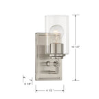 Minka-Lavery 2641-84 Brushed Nickel Binsly 10.5'' High 1-light Bath Sconce Image 3