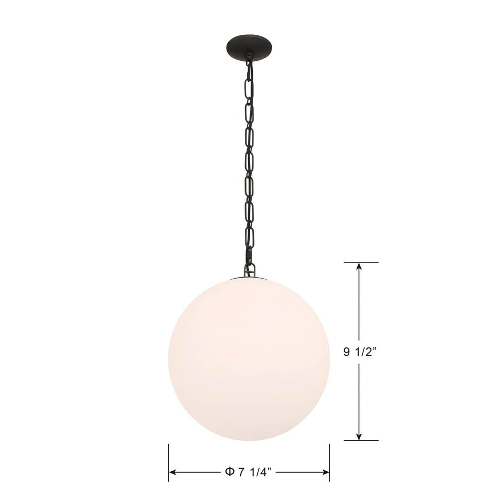 Minka-Lavery 5211-860 Dark Bronze Marbelle 7.25'' 1-light Mini Pendant Image 3