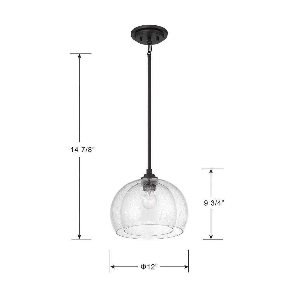 Minka-Lavery 2725-860 Dark Bronze Glint 12'' 1-light Convertible Pendant/semi-flush Mount Image 3