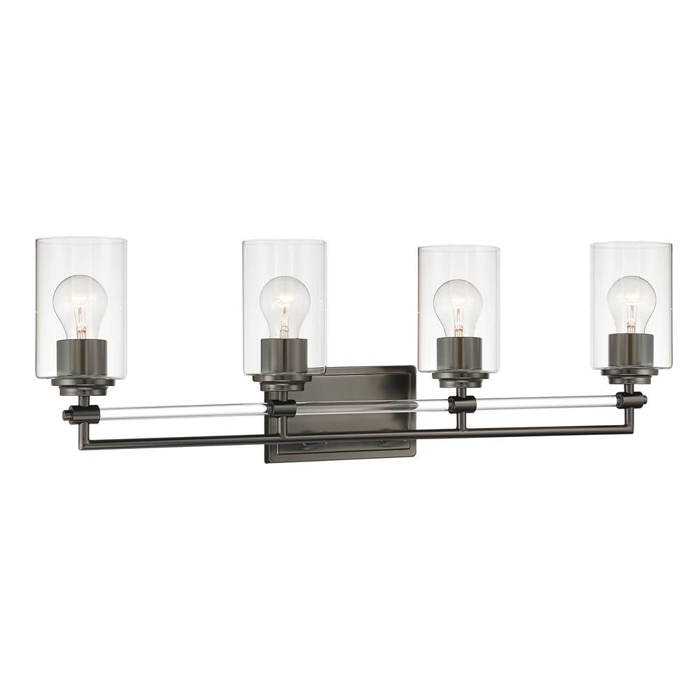 Minka-Lavery 2644-749 Rustic Gun Metal Binsly 32'' Wide 4-light Vanity Image 8