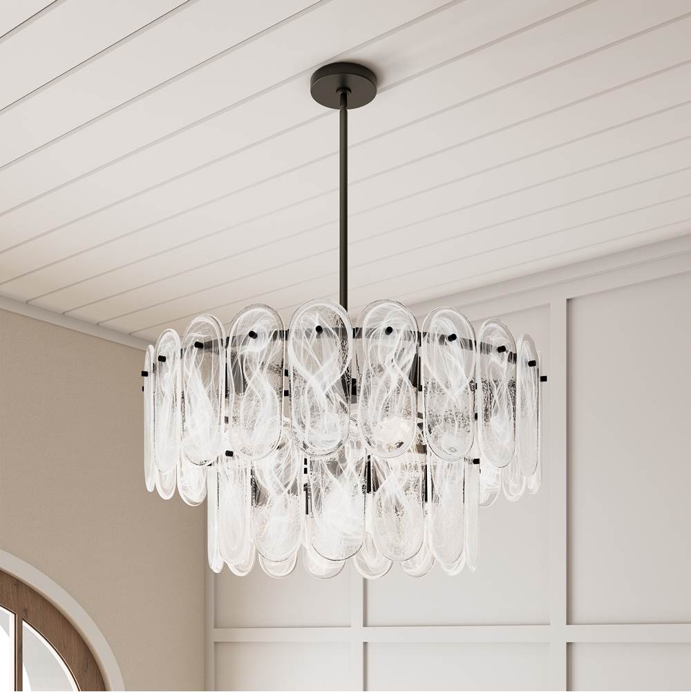 Minka-Lavery 2599-899 Dark Matte Black Oldmill 30.25'' 9-light Pendant Image 3