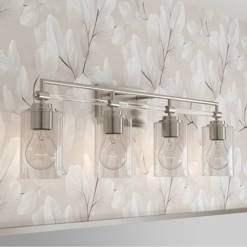 Minka-Lavery 2644-84 Brushed Nickel Binsly 32'' Wide 4-light Vanity Image 4