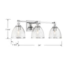 Minka-Lavery 15023-77 Chrome Wynnfrost 24'' Wide 3-light Vanity Image 3
