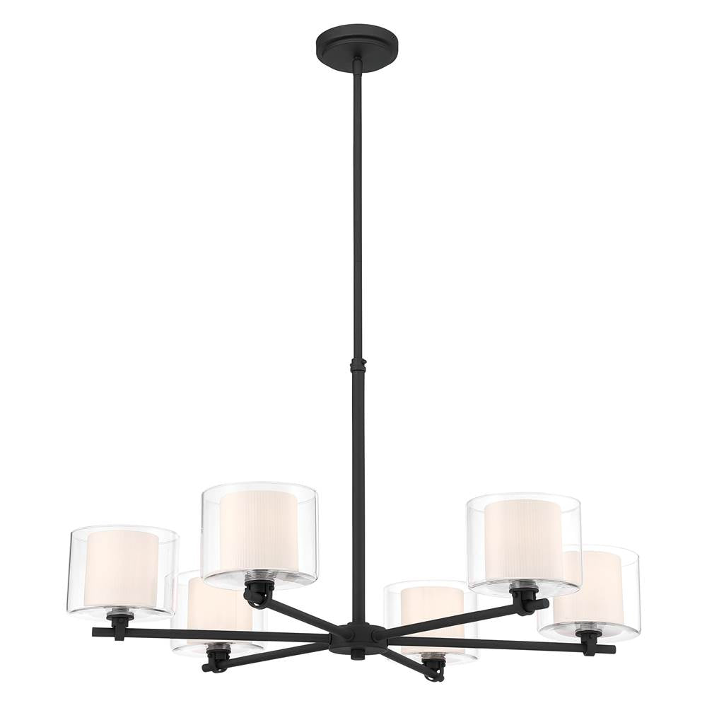 Minka-Lavery 2065-899 Dark Matte Black Seville 32'' 6-light Chandelier Image 8