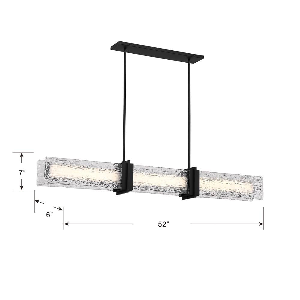 Minka-Lavery 5666-899-L Dark Matte Black Lumina 52'' Led Linear Chandelier Image 3