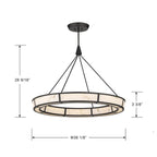 Minka-Lavery 3476-860-L Dark Bronze Velaris 36.25'' Led Pendant Image 3