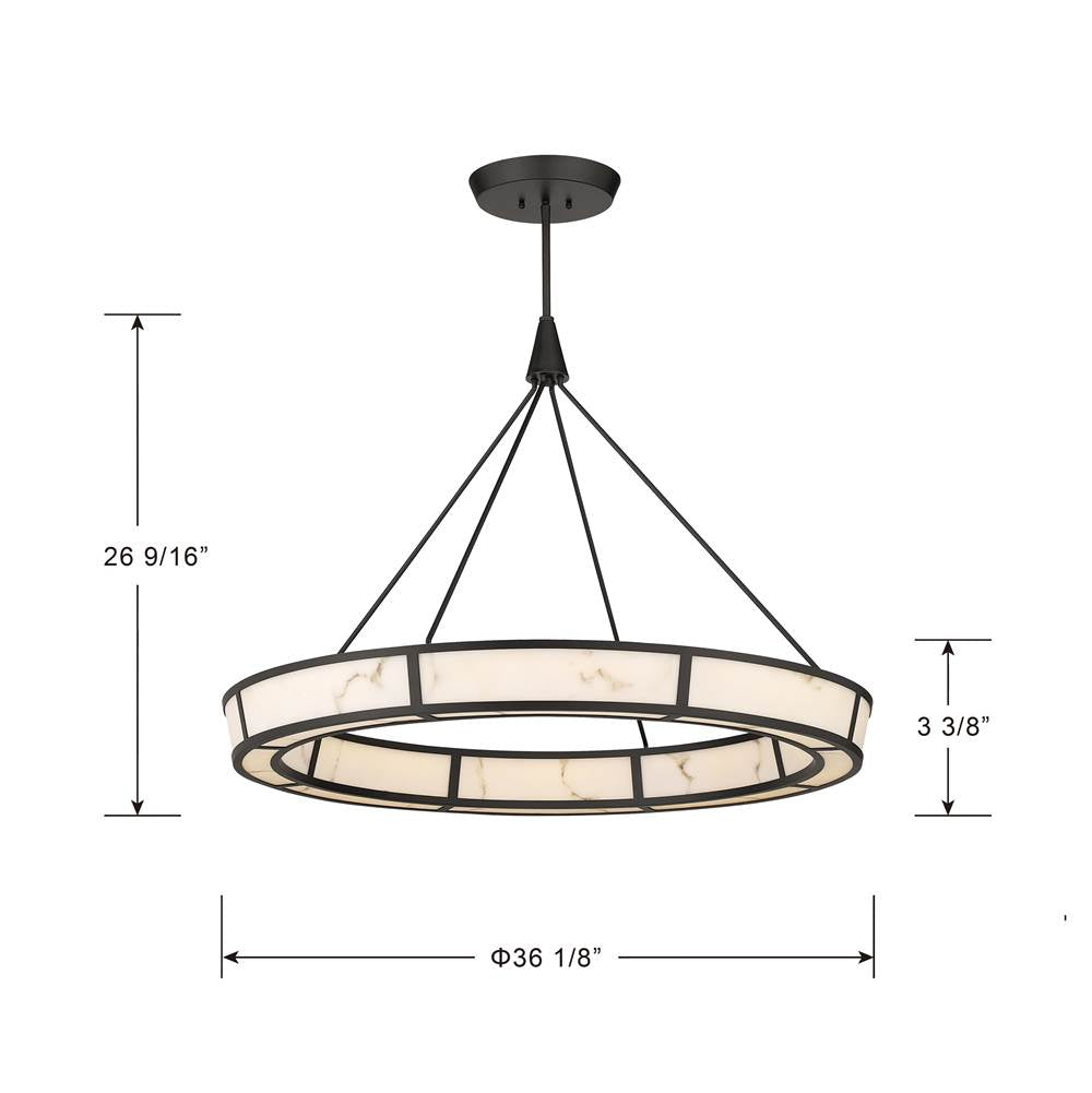 Minka-Lavery 3476-860-L Dark Bronze Velaris 36.25'' Led Pendant Image 3