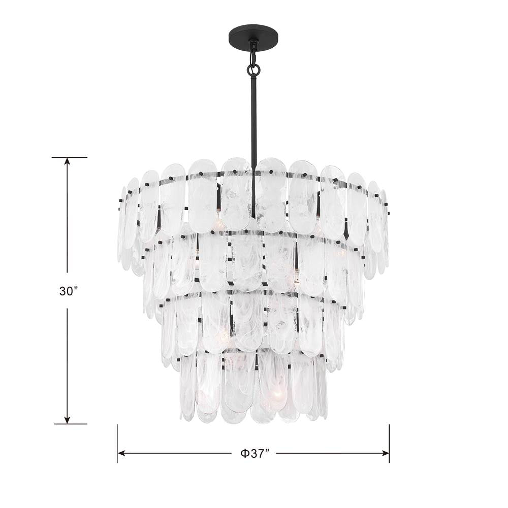Minka-Lavery 2250-899 Dark Matte Black Oldmill 37'' 15-light Pendant Image 3