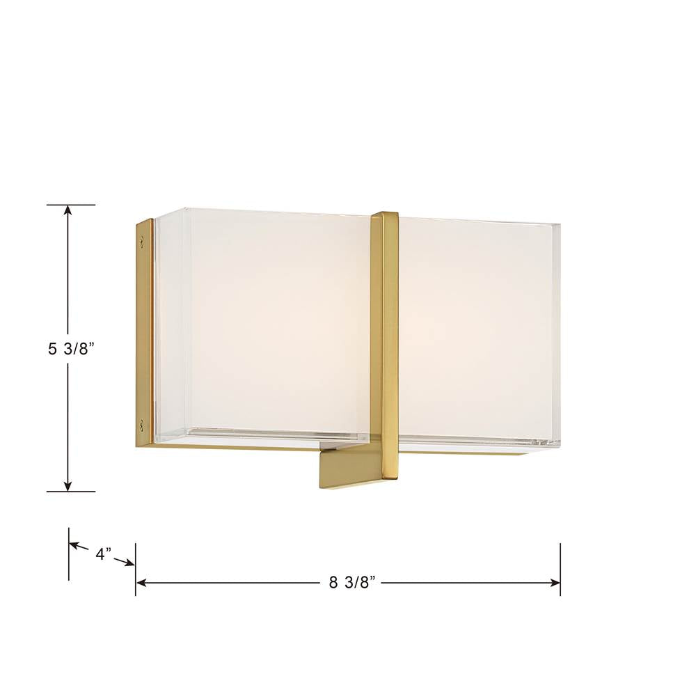 Minka-Lavery 2921-791-L Brushed Gold High Rise 8.5'' Wide Led Bath Bar Image 3