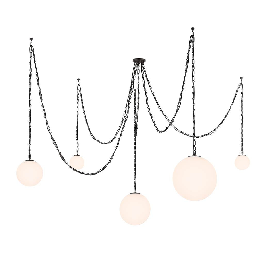 Minka-Lavery 5219-860 Dark Bronze Marbelle 84.5'' 5-light Pendant Image 9