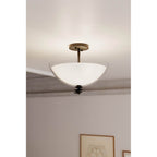 Minka-Lavery 10255-899 Dark Matte Black Elowen 15'' 3-light Semi-flush Mount Image 4