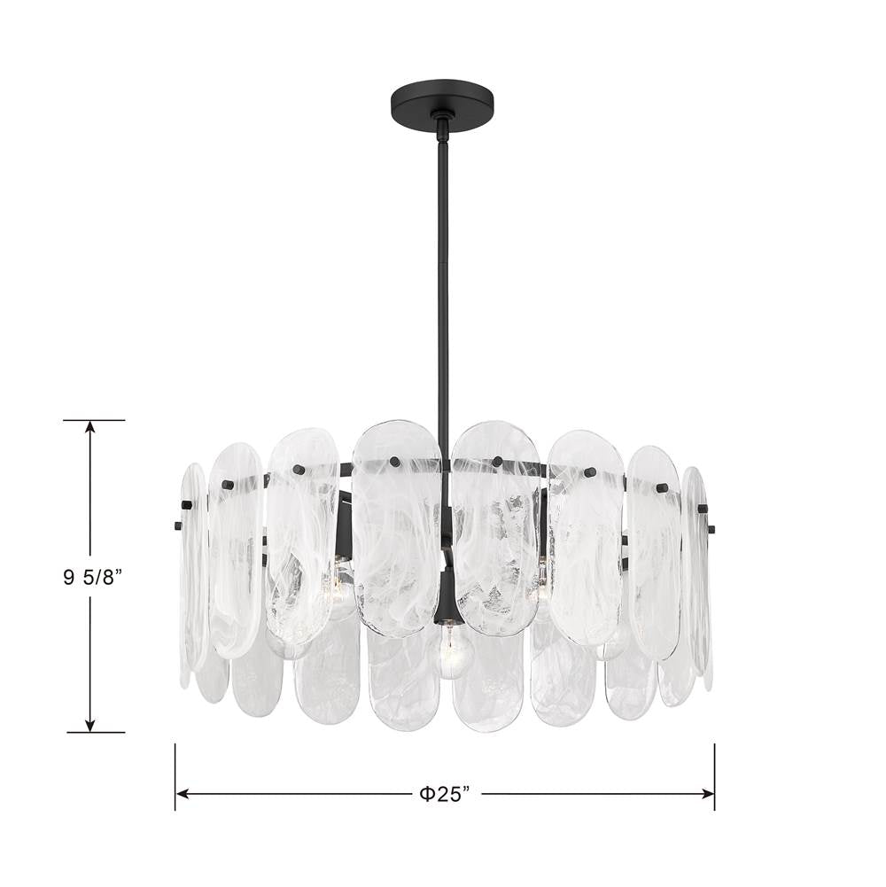 Minka-Lavery 2595-899 Dark Matte Black Oldmill 25'' 5-light Pendant Image 3