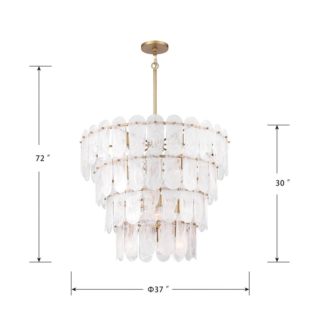Minka-Lavery 2250-732 Legacy Brass Oldmill 37'' 15-light Pendant Image 3