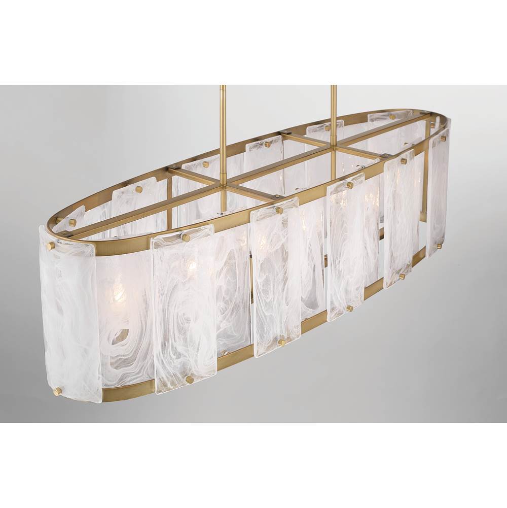 Minka-Lavery 3639-732 Legacy Brass Veil 48'' 6-light Linear Chandelier Image 5