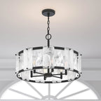 Minka-Lavery 3636-899 Dark Matte Black Veil 29.25'' 6-light Pendant Image 3