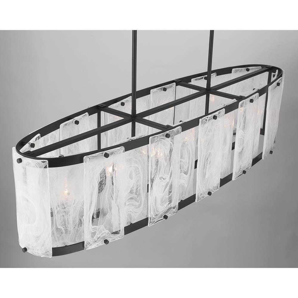 Minka-Lavery 3639-899 Dark Matte Black Veil 48'' 6-light Linear Chandelier Image 5