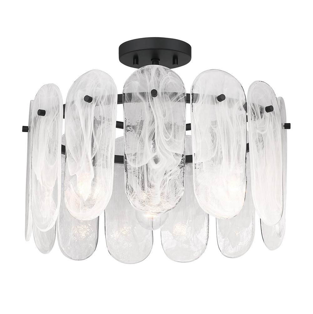 Minka-Lavery 2596-899 Dark Matte Black Oldmill 18.25'' 3-light Semi-flush Mount Image 7