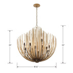 Minka-Lavery 16209-876 Legacy Brass With Dark Matte Black Florenza 32'' 12-light Chandelier Image 3