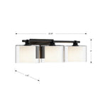 Minka-Lavery 2063-899 Dark Matte Black Seville 22.75'' Wide 3-light Vanity Image 3