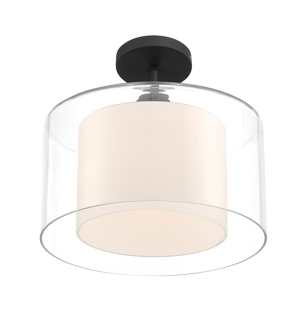 Minka-Lavery 2066-899 Dark Matte Black Seville 12.75'' 1-light Convertible Pendant/semi-flush Mount Image 6