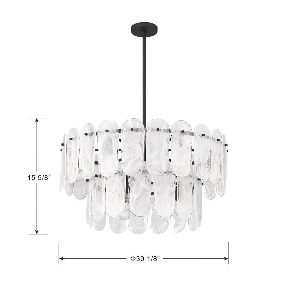 Minka-Lavery 2599-899 Dark Matte Black Oldmill 30.25'' 9-light Pendant Image 2