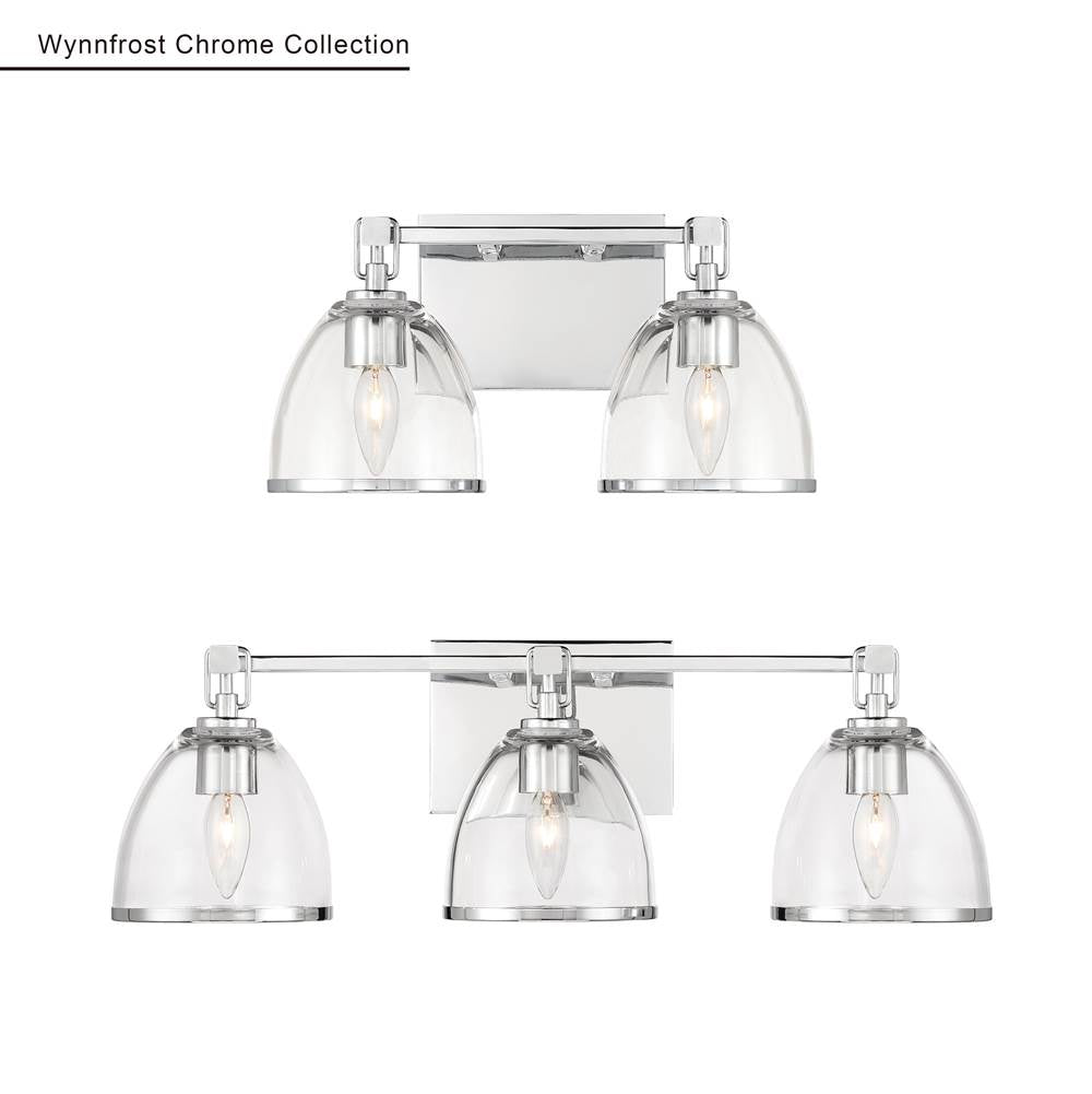Minka-Lavery 15023-77 Chrome Wynnfrost 24'' Wide 3-light Vanity Image 2