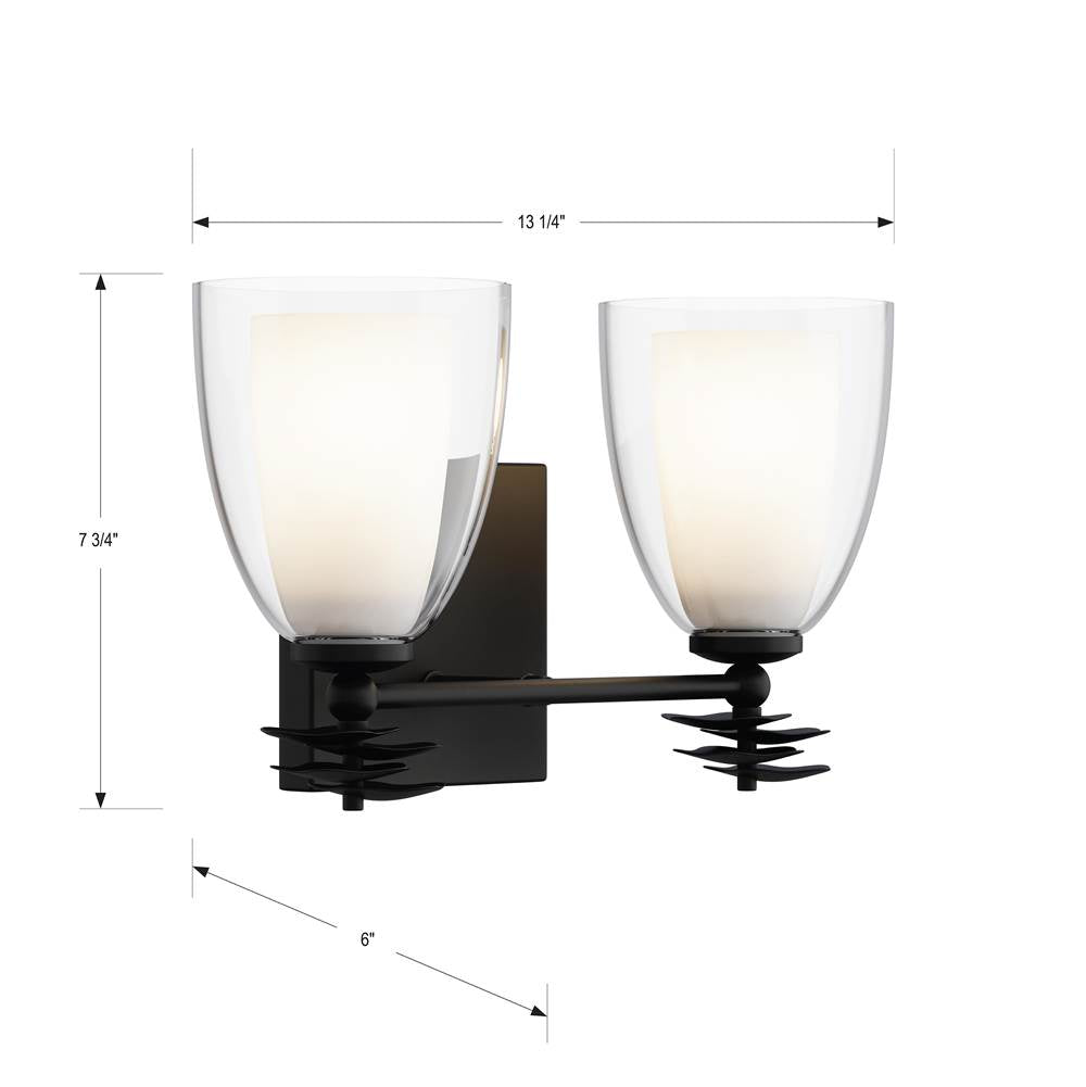 Minka-Lavery 10252-899 Dark Matte Black Elowen 13.25'' Wide 2-light Vanity Image 3