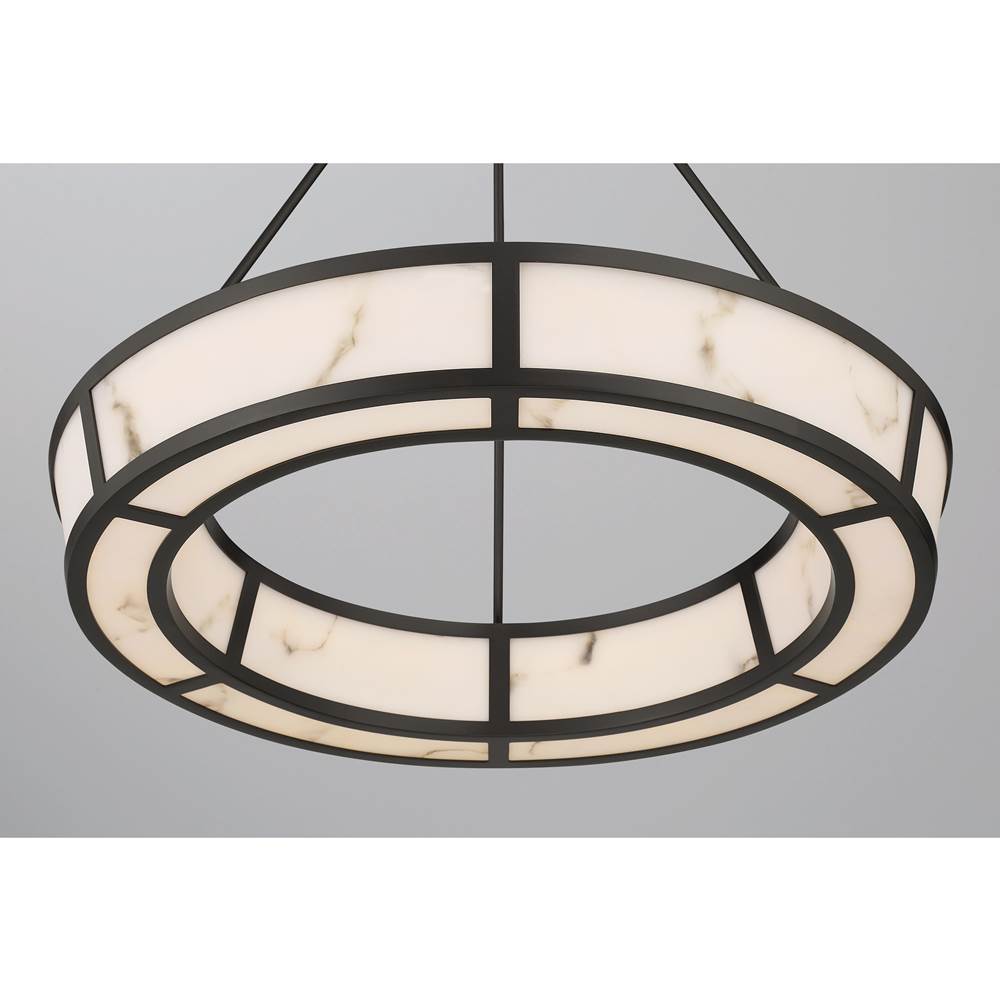 Minka-Lavery 3475-860-L Dark Bronze With Faux Alabaster Velaris 24'' Led Pendant Image 5