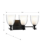 Minka-Lavery 10253-899 Dark Matte Black Elowen 21.75'' Wide 3-light Vanity Image 3