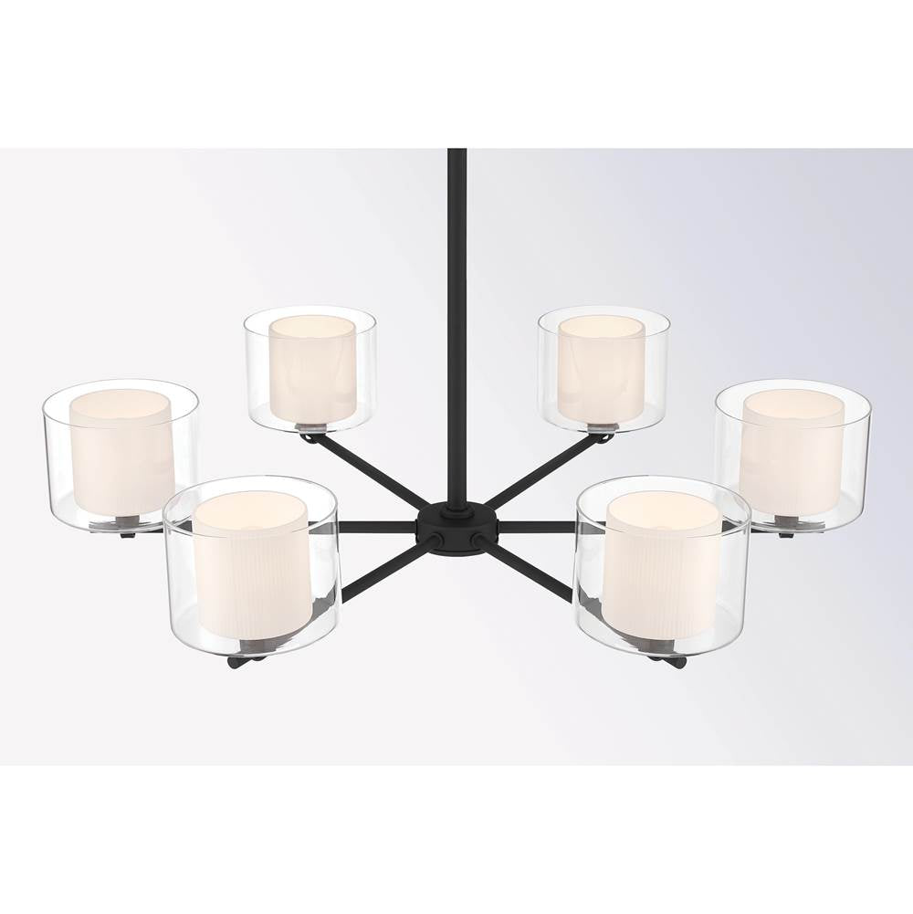 Minka-Lavery 2065-899 Dark Matte Black Seville 32'' 6-light Chandelier Image 6