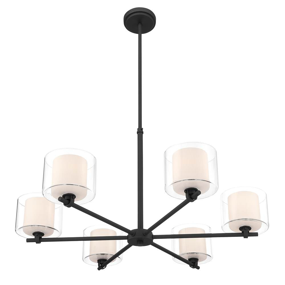 Minka-Lavery 2065-899 Dark Matte Black Seville 32'' 6-light Chandelier Image 9