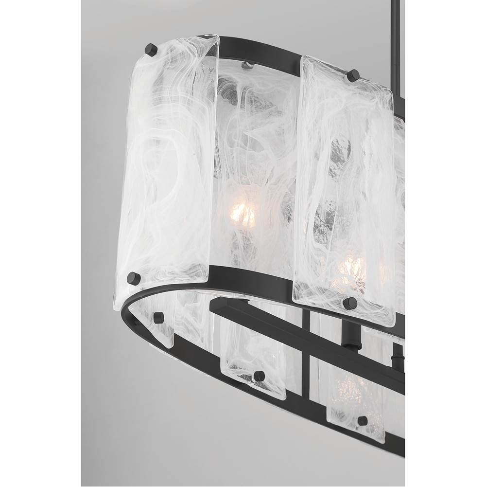 Minka-Lavery 3639-899 Dark Matte Black Veil 48'' 6-light Linear Chandelier Image 7